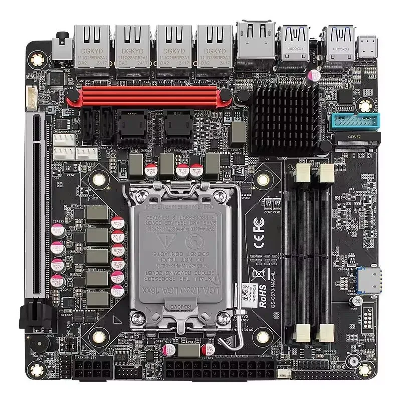 Lga 1700 Ddr5 Itx Motherboard - vPro Q670 NAS Anakart Max 6*NVMe